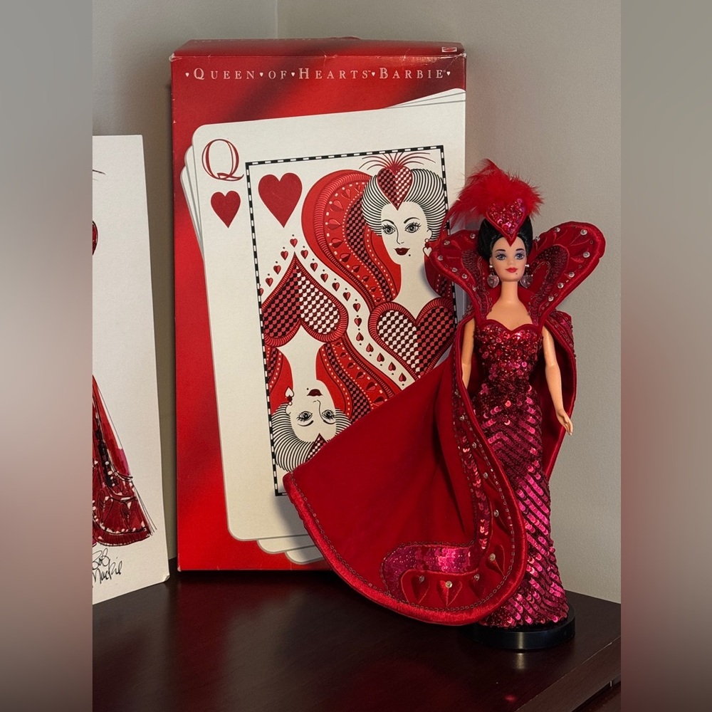 Barbie Queen of Hearts Doll - Red and Pink Sequin Gown